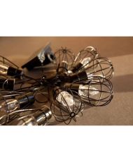 Guirlande solaire cage Keny - 10 ampoules LED - 3,8 m - Extérieur