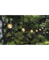 Mily Diamantkäfig-Solargirlande für den Außenbereich – 10 LED-Lampen – 3,8 m