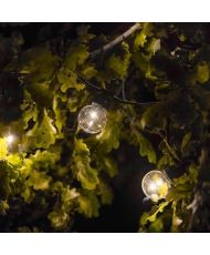 Guirlande lumineuse extérieure connectable Party Clear - 20 globes guinguette LED - Blanc chaud