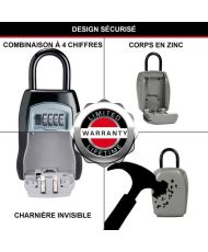 Secure key box 4-digit programmable combination