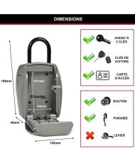 Boite à clés sécurisée Combinaison programmable a 4 chiffres