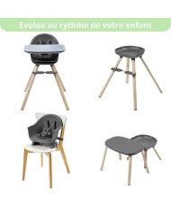 8 in 1 evolving baby high chair, High chair/Booster/Stool/Desk, From 6 months to 5 years, Beyond Graphite2 Eco