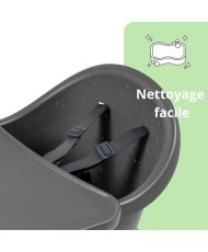 Seggiolone evolutivo 8 in 1, Seggiolone/Alzatoio/Sgabello/Scrivania, Da 6 mesi a 5 anni, Beyond Graphite2 Eco