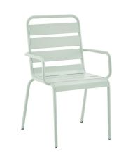 4 Gartensessel – Stahl – Seladongrün – Gartenmöbel – Metall – 4 Personen – 43 x 58 x 86 cm