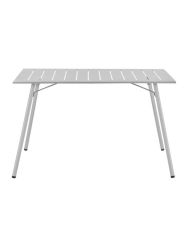 Rechteckiger Gartentisch – 120 cm – Stahl – Grau