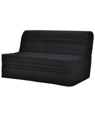 Banquette BZ Joe - Tissu noir - 3 places - 143 x 97 cm