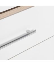 Kleiderschrank – Eiche und weiße Spanplatte – Schlafzimmer – 144,6 cm
