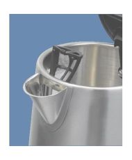 Bouilloire - Compacte 0.5L - Inox satiné et noir - Filtre anti-calcaire amovible