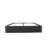 Bett mit Stauraum für Erwachsene – dunkelgrauer Stoff – inklusive Boxspringbett – 140 x 190 cm