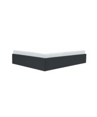 Lit coffre adulte 140 x 190 cm - Simili Noir