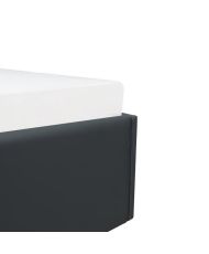 Lit coffre adulte 140 x 190 cm - Simili Noir
