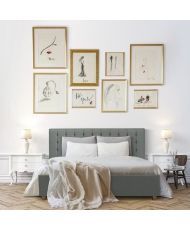 EMILY Bett mit Stauraum für Erwachsene – 160 x 200 cm – dunkelgrauer Stoff – inklusive Boxspringbett