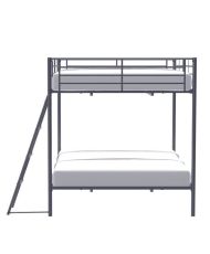Lits superposés en métal - Dark Grey - Sommiers inclus - 2 x 140 x 190 cm - ALICE