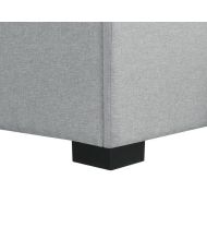 CUSHION Bett mit Stauraum für Erwachsene, 160 x 200 cm – Klassisch – Hellgrauer Stoff – Boxspring inklusive