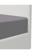 KANSAS Erwachsenenbett 160 x 200 cm – Weißimitat – Boxspring inklusive