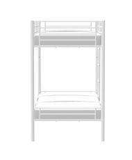 Teilbare Etagenbetten aus Metall – Weiß – Boxspringbetten inklusive – 2 x 90 x 190 cm – ABBY