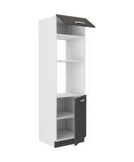 Oven column unit with 2 hinged doors - Gray - 60 x 57 x 210 cm - LASSEN