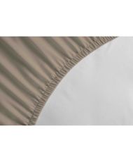 Drap Housse 100% coton 140 x 190 x 25 cm beige