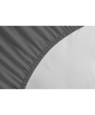 Fitted sheet 100% cotton 140 x 190 x 30 cm dark gray