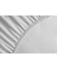 Fitted sheet 100% cotton 180 x 200 x 30 cm white