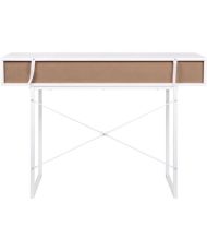 Scrivania SACHA - Melamina - Bianco - 1 cassetto - 110 x 50 x 77 cm