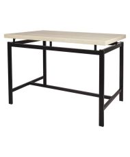 VENUS Tisch + 4 Hocker-Set – Rechteckig – Wabenplatten aus Holzimitat – 110 x 70 x 75 cm