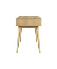 Scrivania con 1 cassetto GARDENIA - rovere e verde - Gambe in legno massello - 120 x 55 x 75 cm