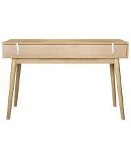 Desk with 1 GARDENIA drawer - oak and green - Solid wood legs - 120 x 55 x 75 cm