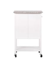 Küchenwagen 1 Tür 1 Schublade - Weiß lackiert - 55 x 45,5 x 86,4 cm - POLKA