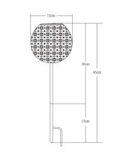 Solar-powered metal decoration - Retro design - GALIX - 1 white LED - 8 hours of lighting - 10 Lumens