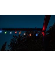 GALIX Solar-Guinguette-Girlande – 10 mehrfarbige Filament-LEDs – für den Außenbereich