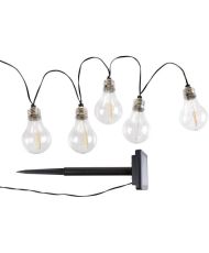 GALIX Solar-Guinguette-Girlande – 10 mehrfarbige Filament-LEDs – für den Außenbereich