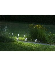 5 lanterne solari GALIX G18 - Acciaio inossidabile - 7 Lumen - Diffusore in vetro