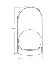 Solarlaterne aus Metall – Perlenkugel – GALIX – 10 Lumen – 8 Stunden Leuchtdauer – weiße LED