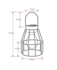 GALIX solar table lamp - Copper finish metal - 7 White LEDs - 0.042 W - 8 hours of lighting
