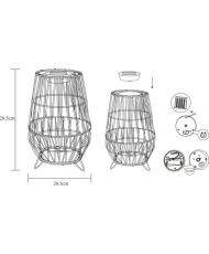 Lampe solaire décorative à filament blanc chaud 30 cm - GALIX