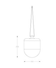 Lampe à suspendre en résine rechargeable USB 200 Lumens - GALIX