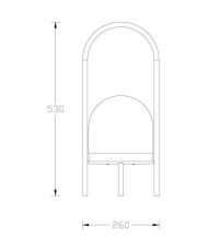 Lampada in resina ricaricabile USB su 4 gambe 200 Lumen 53 cm - GALIX