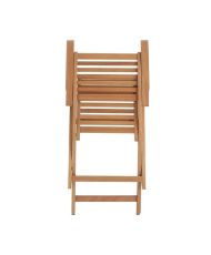 4 klappbare Gartensessel aus Akazie – Massivholz – Braun – Exotischer Stil