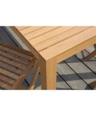  Garten-Essgruppe für 6 Personen – Tisch 160 x 90 cm + 6 Klappstühle – Eukalyptusholz