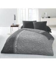 Mikrofaser-Bettwäsche-Set – Grau – 220 x 240 cm