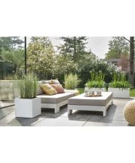 Vivo Next Square 40 Blumenkasten – Weiß Ø 39 x 38 cm – 100 % recycelt