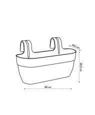 Blumentopf – Groß – Dusty Rose – Außenbalkon – 24,1 x B 46 x 26,5 cm
