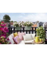 Blumentopf – Vibia Campana Flower Bridge 40 – Pistaziengrün – Außenbalkon – 26 x B 39 x 22 cm