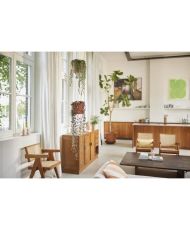 VIBIA Runder Blumentopf – Kunststoffbehälter – Ø 35 – Honiggelb