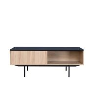 Table Basse 1 tiroir - Décoir bois et noir