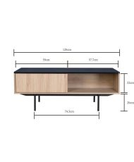 Table Basse 1 tiroir - Décoir bois et noir