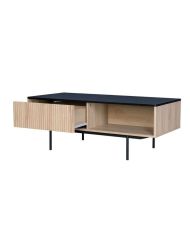 Table Basse 1 tiroir - Décoir bois et noir