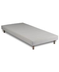 Gepolsterter Lattenrost 90 x 190 – Weißes Massivholz + Füße
