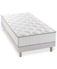 Federkernmatratze + Boxspring-Set 90 x 190 – Dicke 23 cm – ausgewogener Komfort – graues Geflecht